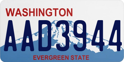 WA license plate AAD3944