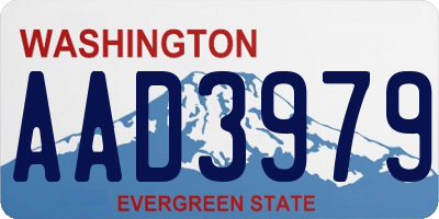 WA license plate AAD3979