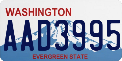 WA license plate AAD3995