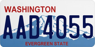 WA license plate AAD4055