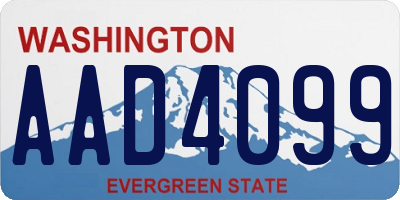 WA license plate AAD4099