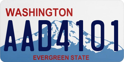 WA license plate AAD4101