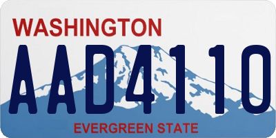 WA license plate AAD4110