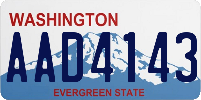 WA license plate AAD4143