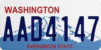 WA license plate AAD4147