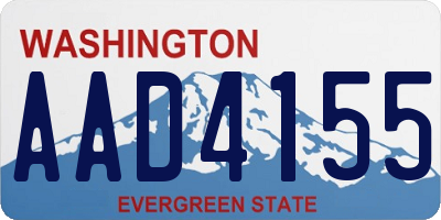 WA license plate AAD4155