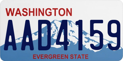 WA license plate AAD4159