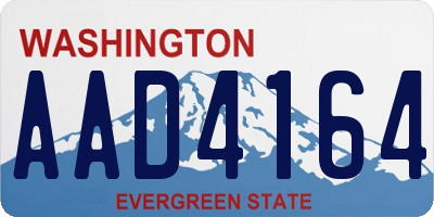 WA license plate AAD4164