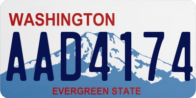 WA license plate AAD4174