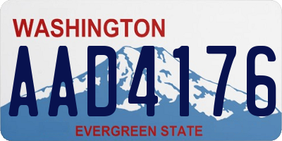 WA license plate AAD4176