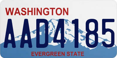 WA license plate AAD4185