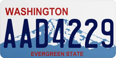WA license plate AAD4229