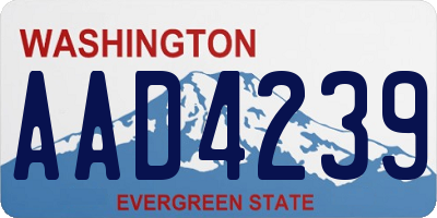 WA license plate AAD4239