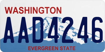 WA license plate AAD4246