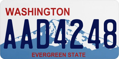 WA license plate AAD4248