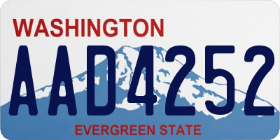 WA license plate AAD4252