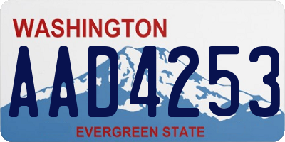 WA license plate AAD4253
