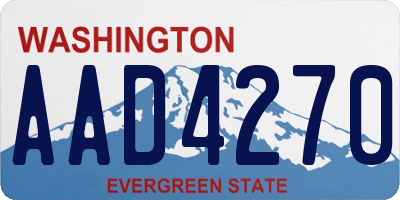 WA license plate AAD4270