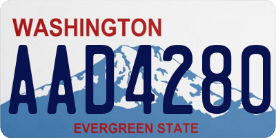 WA license plate AAD4280