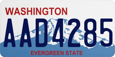 WA license plate AAD4285