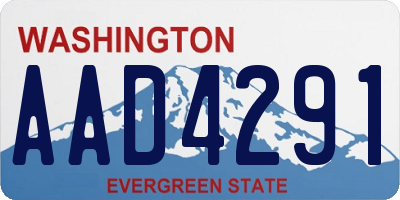 WA license plate AAD4291
