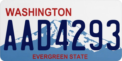 WA license plate AAD4293
