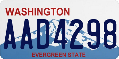 WA license plate AAD4298