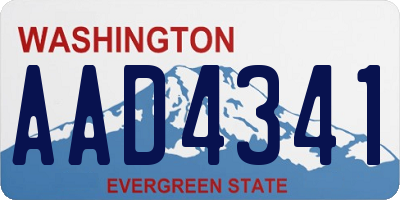 WA license plate AAD4341