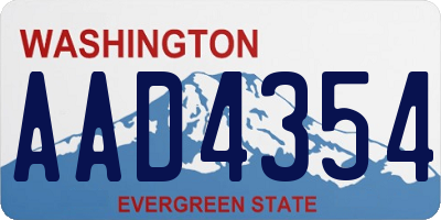 WA license plate AAD4354