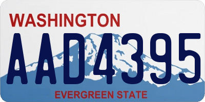 WA license plate AAD4395