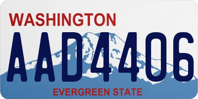 WA license plate AAD4406