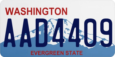 WA license plate AAD4409