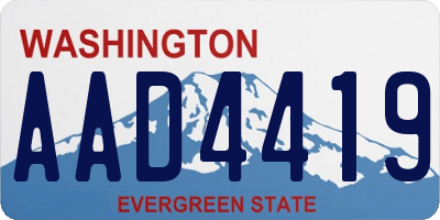 WA license plate AAD4419