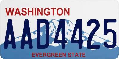 WA license plate AAD4425