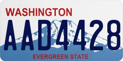 WA license plate AAD4428