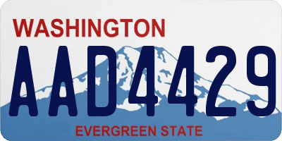 WA license plate AAD4429