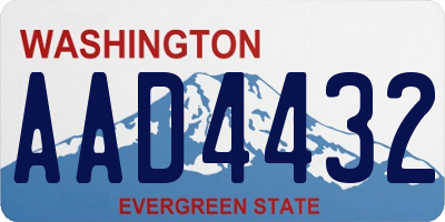 WA license plate AAD4432