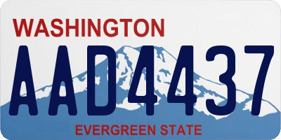WA license plate AAD4437