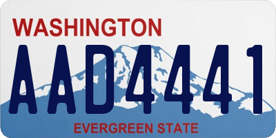 WA license plate AAD4441