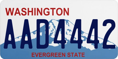 WA license plate AAD4442