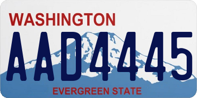 WA license plate AAD4445