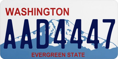 WA license plate AAD4447