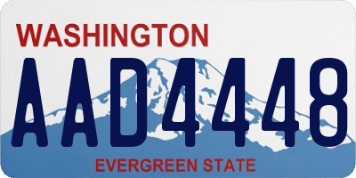 WA license plate AAD4448