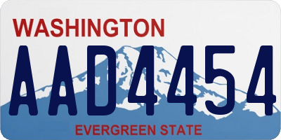 WA license plate AAD4454