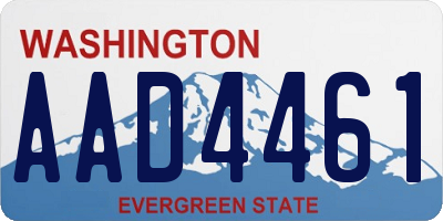 WA license plate AAD4461