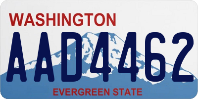 WA license plate AAD4462