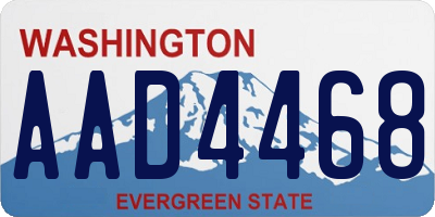 WA license plate AAD4468