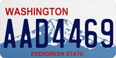WA license plate AAD4469