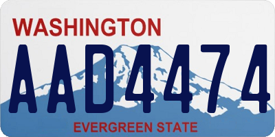 WA license plate AAD4474