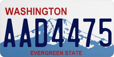WA license plate AAD4475